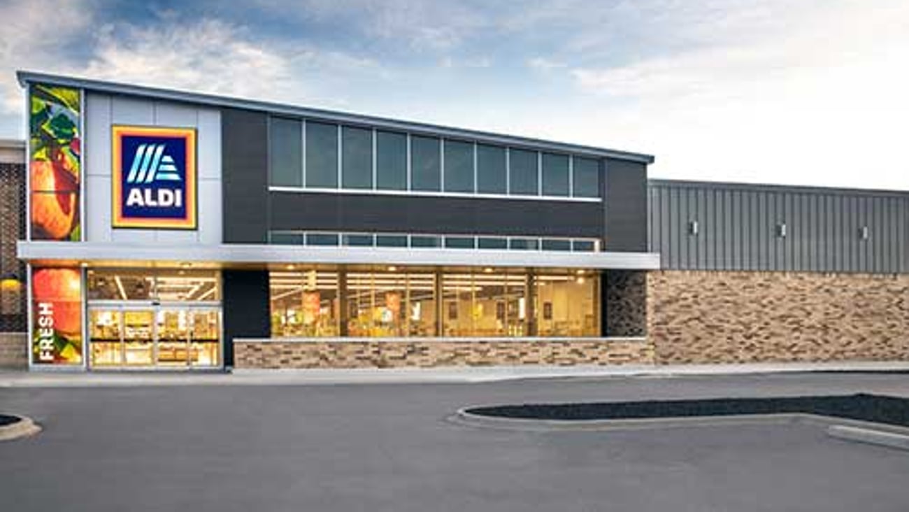 exterior of an aldi store