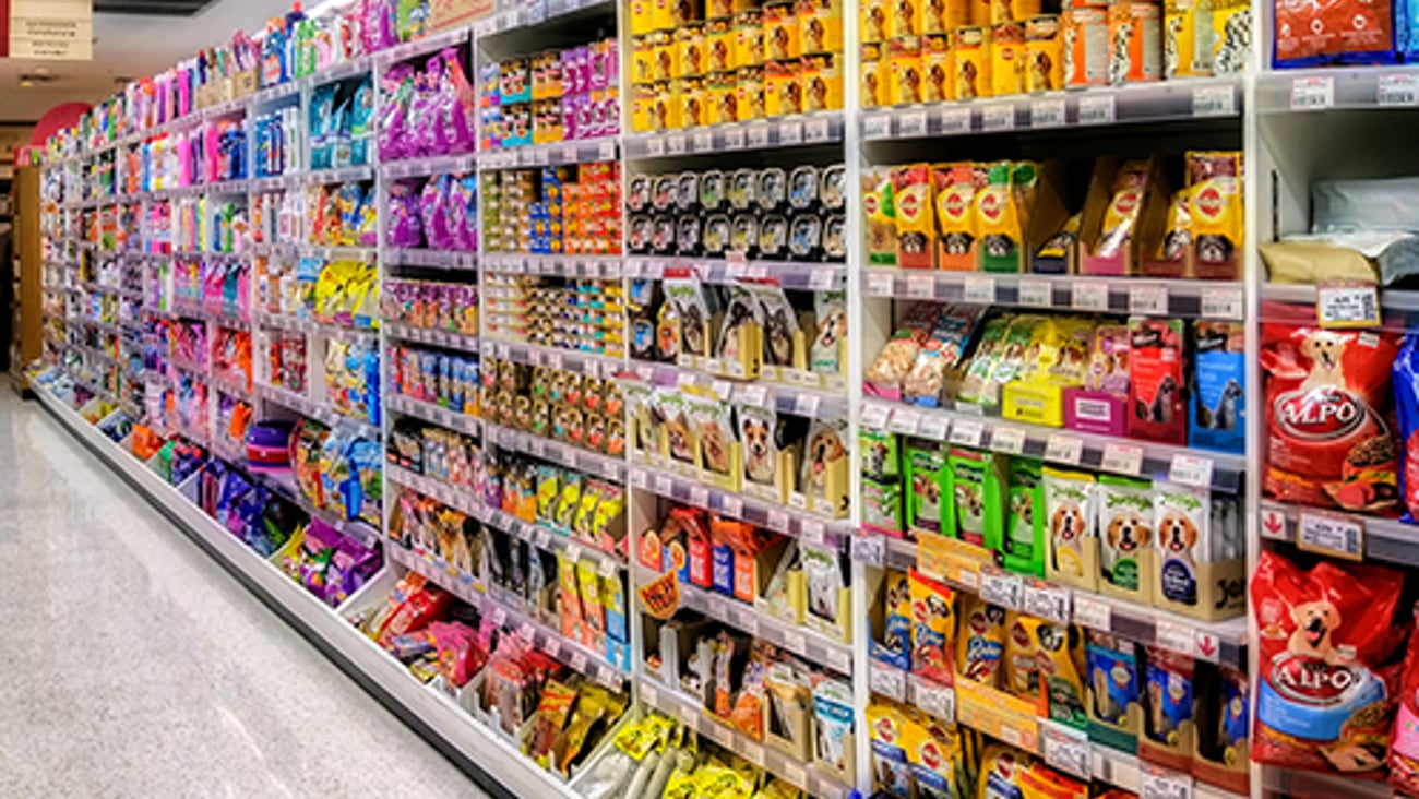 a store filled with lots of colorful can