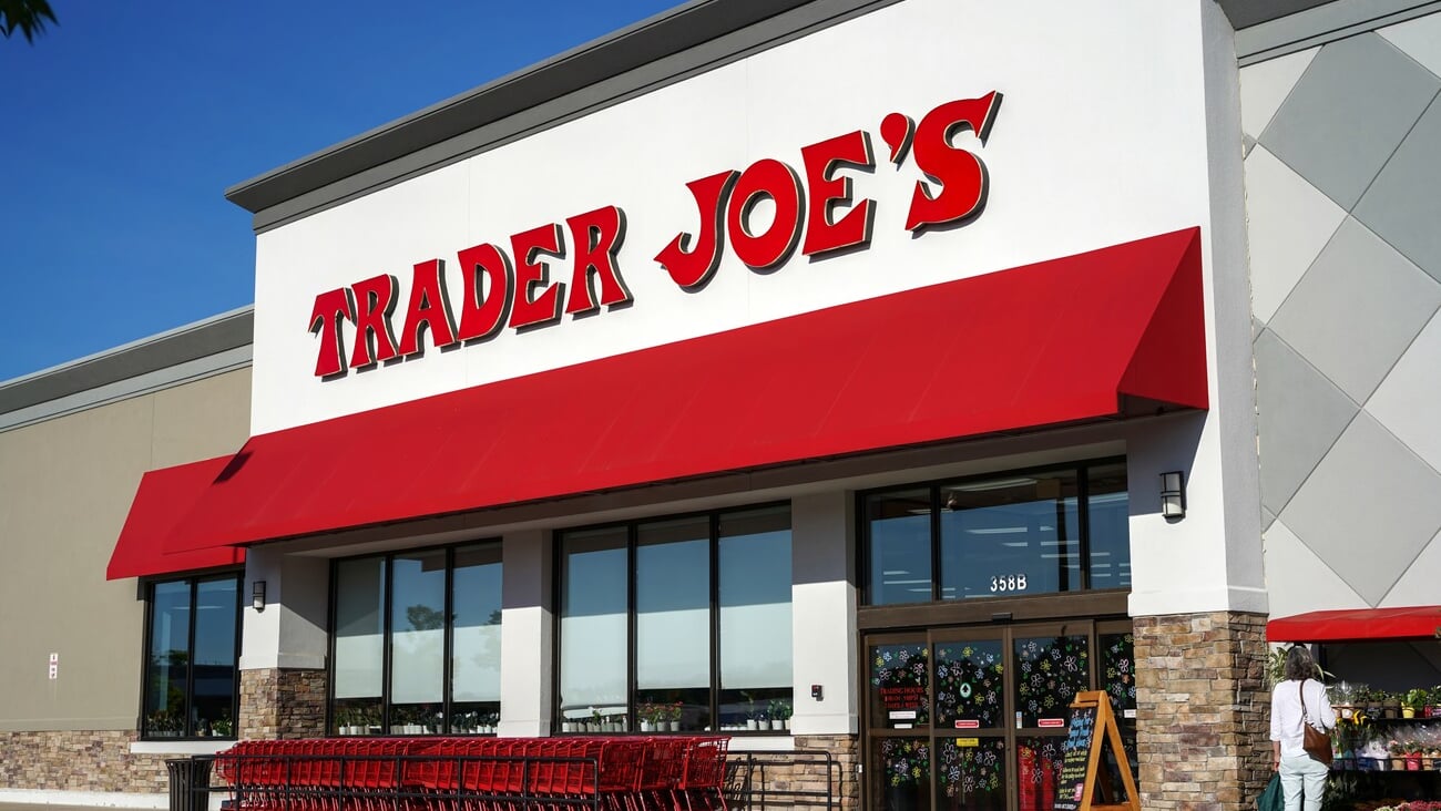 Trader Joe's retailer storefront, Saugus Massachusetts USA, June 30 2022; Shutterstock ID 2179098917