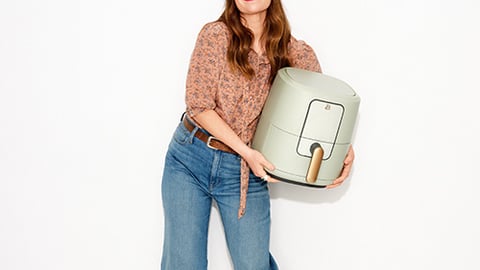 Drew Barrymore with appliance