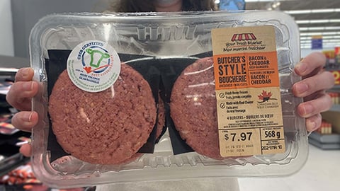 a package of beef patties