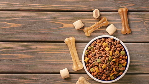 a close up of food on a wooden table