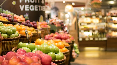 produce in a store