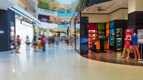 a store inside of a building