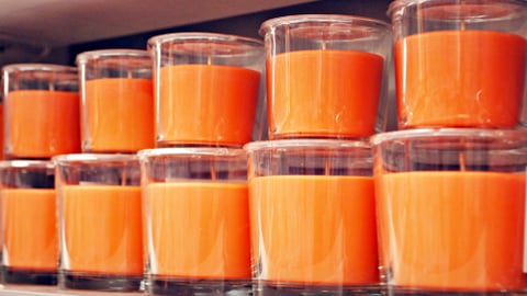 candles on shelf