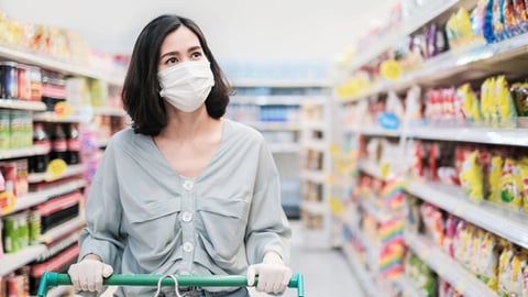 woman grocery shopping