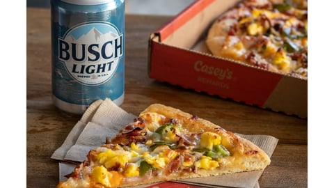 Casey's Ultimate Beer Cheese Breakfast Pizza