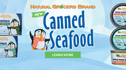 Natural Grocers canned seafood line.