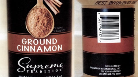 Supreme Tradition cinnamon recall 