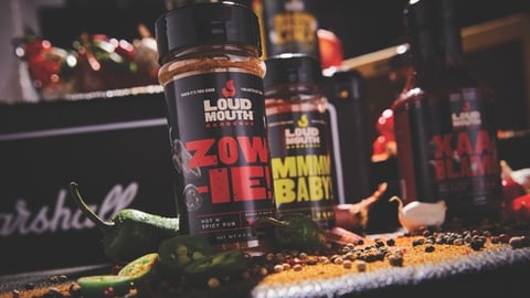 Ace Hardware's Loud Mouth Zowie MMMBaby Rub and KaaBlamo sauce.