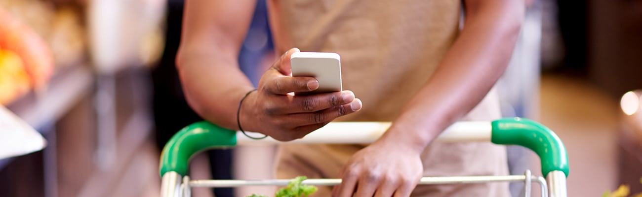 a woman using a cell phone