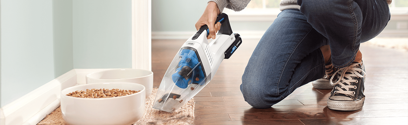 a vacuum cleaning a floor