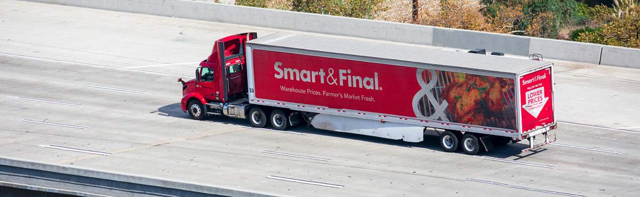 a truck is parked on the side of a road