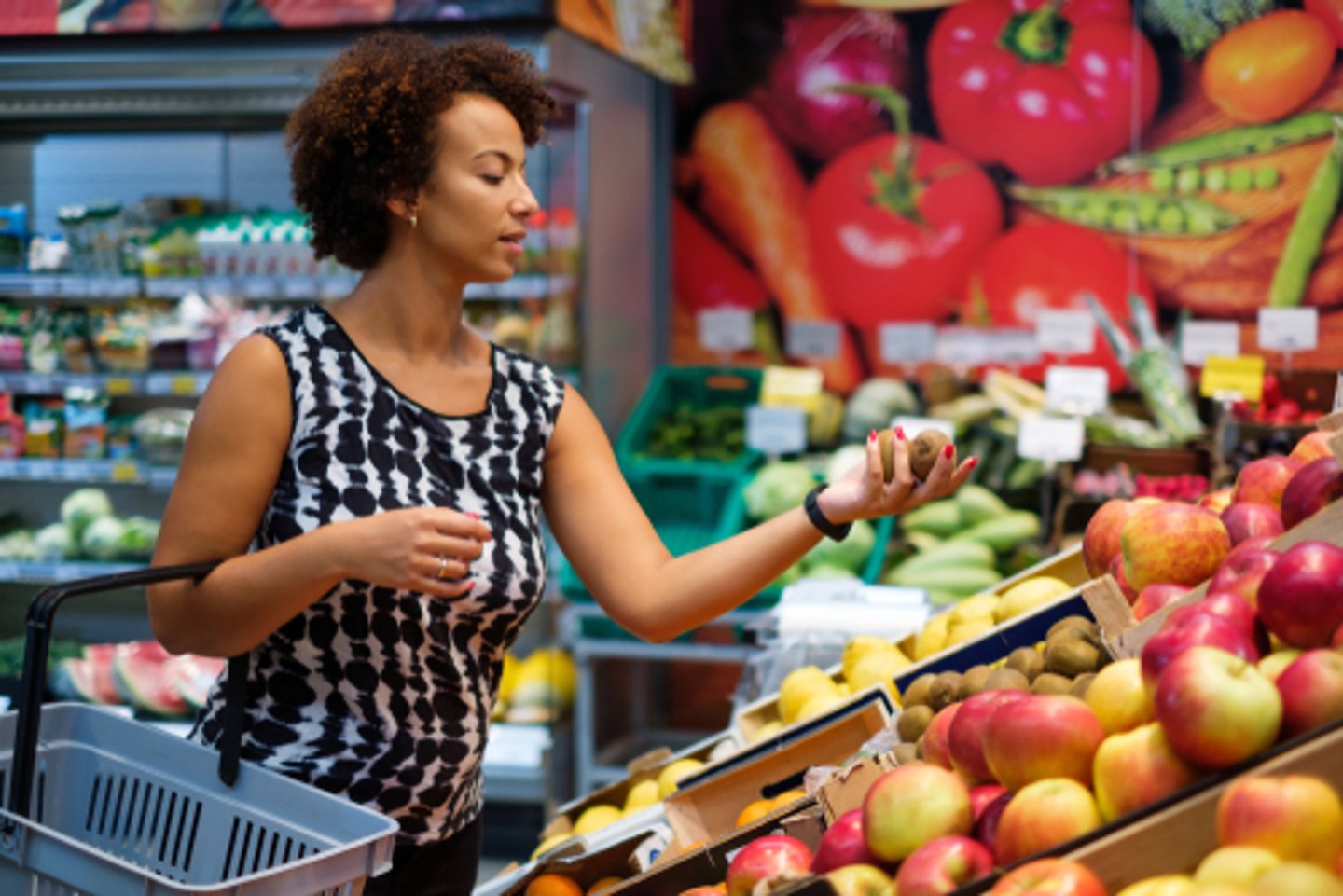 Woman grocery shopping