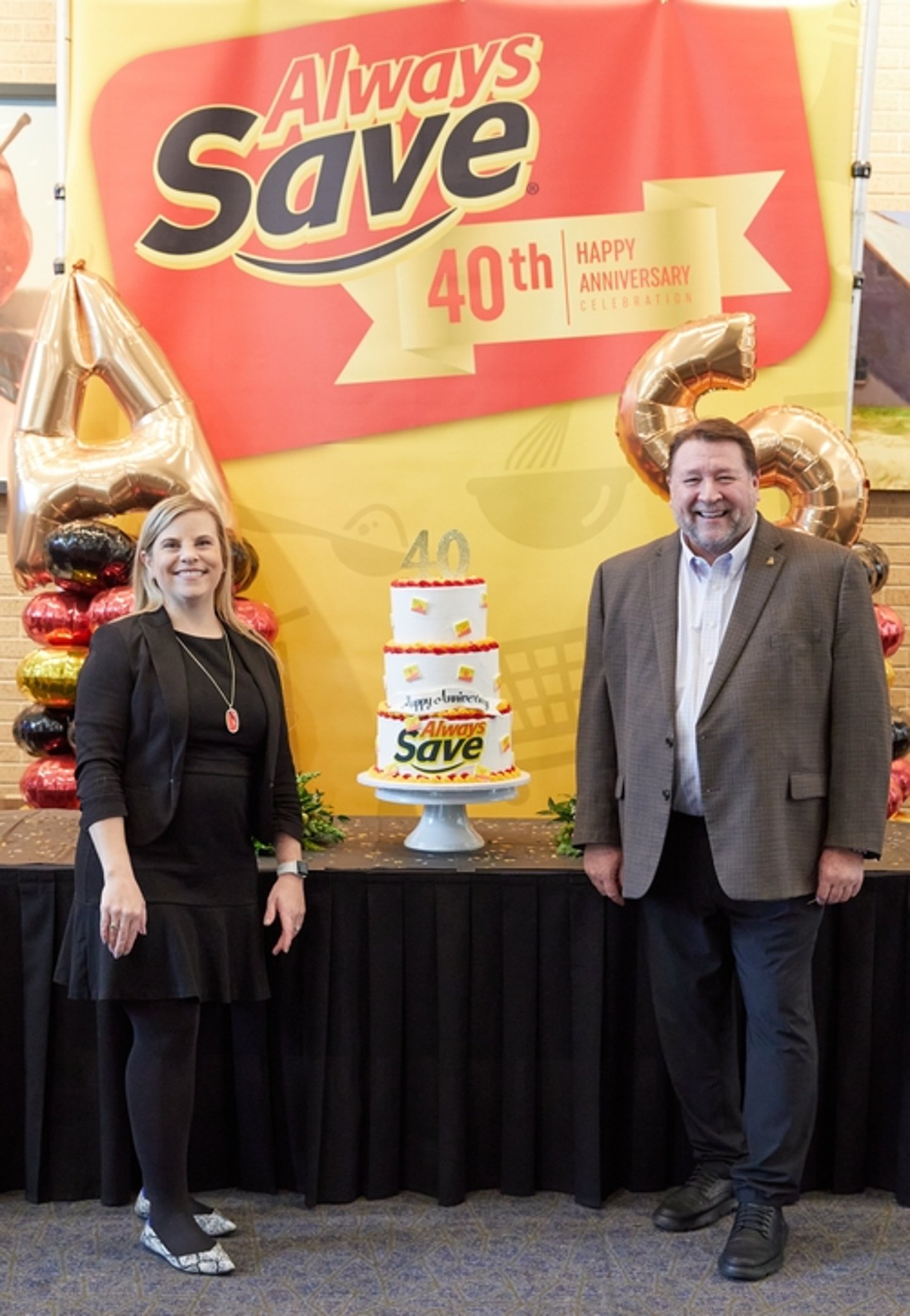 Associated Wholesale Grocers' Emily Detwiler and Tye Anthony. 