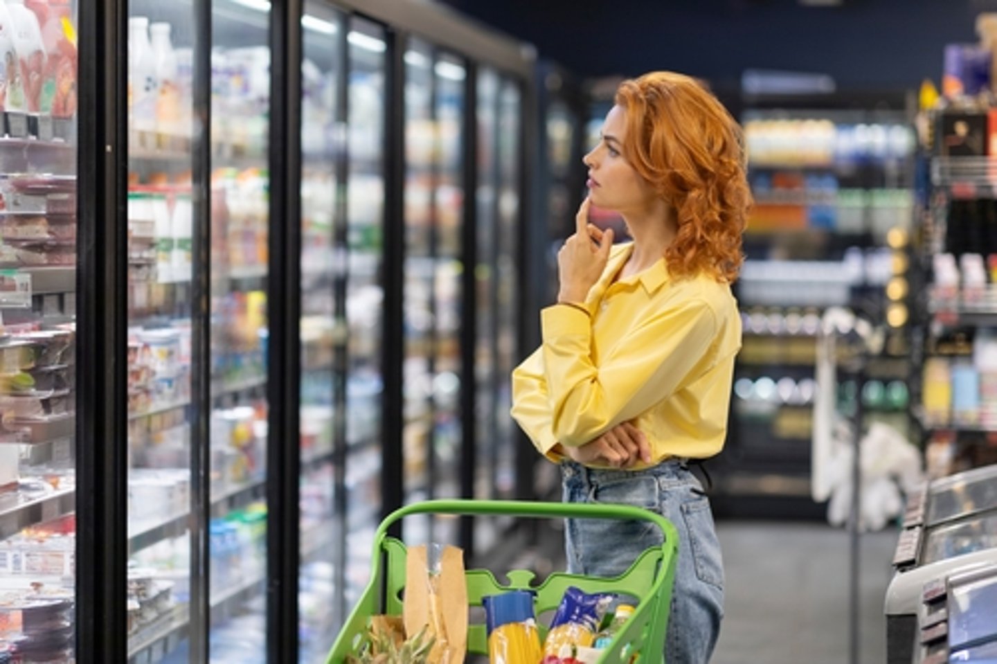 Woman grocery shopping