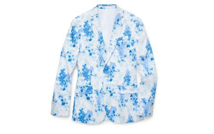 a floral-print men's blazer