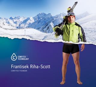a woman standing on a snow covered mountain