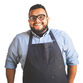 a man wearing glasses