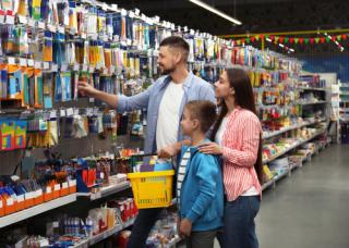 Family shopping back to school