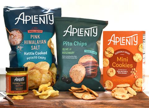 chip bags and cookie box
