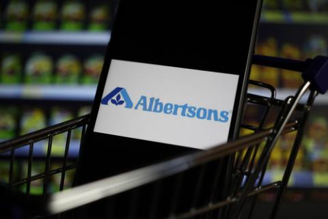 Albertsons logo on screen