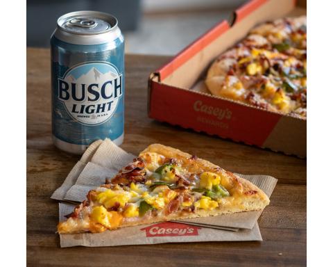 Casey's Ultimate Beer Cheese Breakfast Pizza