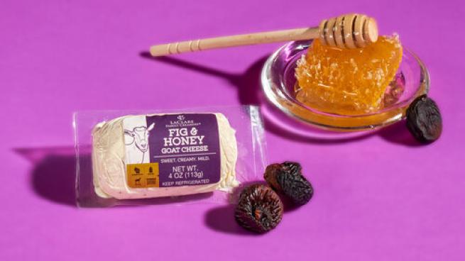 LaClare Creamery fig & cheese honey goat cheese
